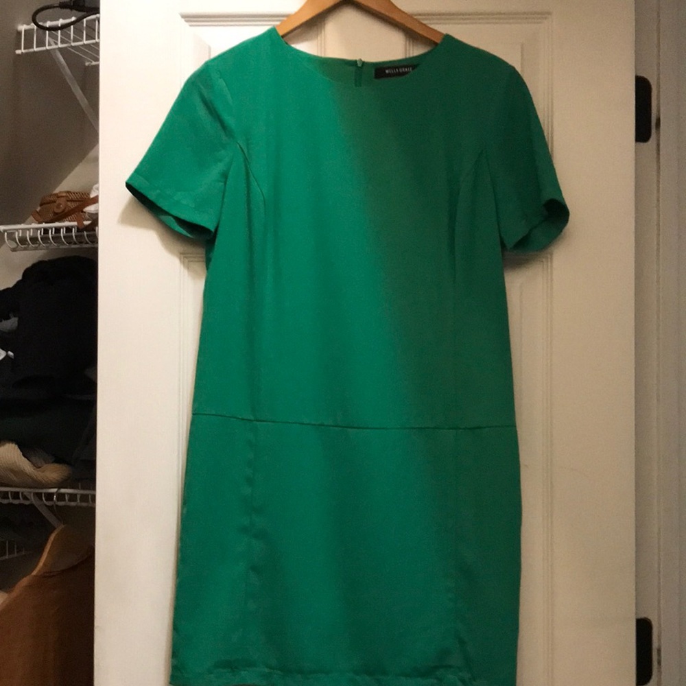 Green fitted mini dress